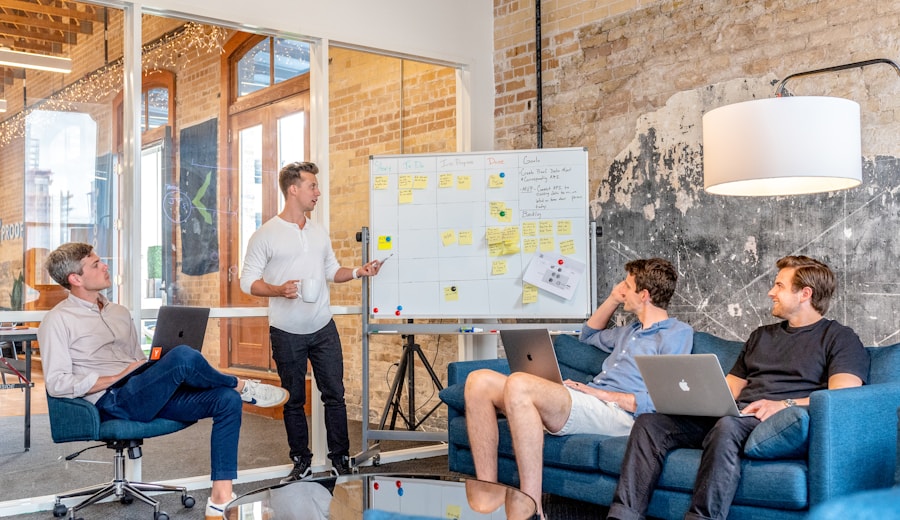 Marketing team planning a campaign landing page